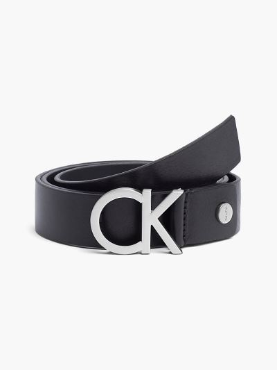 Calvin Klein Táskák & Kiegészítők HU083908 | Calvin Klein Bőr CK Buckle Férfi Öv Fekete